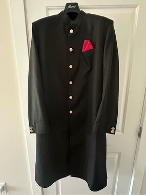 Men’s black sherwani formal coat jacket traditional wedding